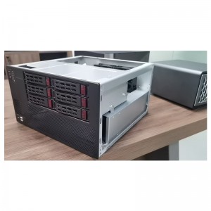 All-flash backplane with redundant power supply location storage server 6 slot NAS case