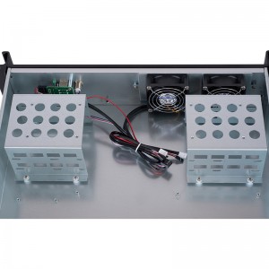 Industrial control chassis 2U450 rack-mounted atx network security computer high-gloss aluminum brushed panel