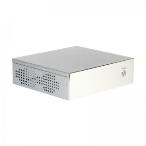 mini pc case ITX aluminum panel high gloss silver edge
