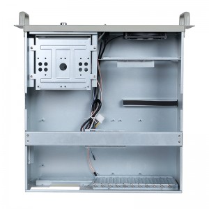 The 4U chassis supports 11 full-height graphics card slots and ATX power supply bay.