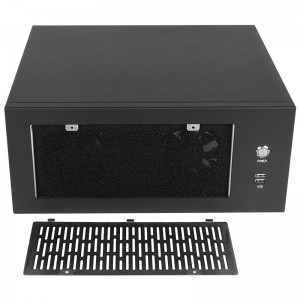wall mount pc case 4 slots visual inspection small MATX