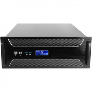 Temperature Control Display Brushed Aluminum Panel 4u rackmount case