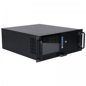 server chassis with keyboard, display and hot-swappable hard disk position