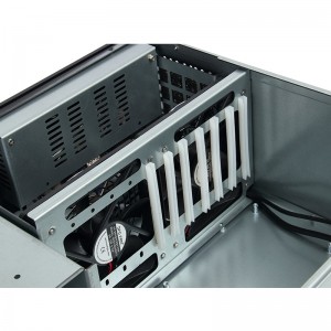 server chassis with keyboard, display and hot-swappable hard disk position