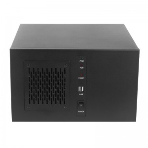 wall mount black micro MATX industrial pc case