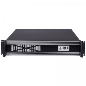 Industrial control chassis 2U450 rack-mounted atx network security computer high-gloss aluminum brushed panel