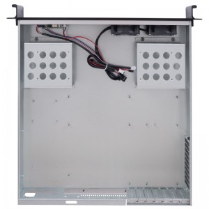Industrial control chassis 2U450 rack-mounted atx network security computer high-gloss aluminum brushed panel