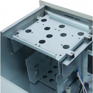 4U rack case, black, double-door design, 1.2mm thick.