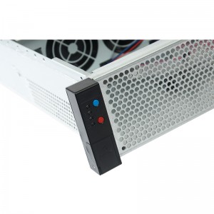 Two rows of 8 fans convenient press-type top cover 2U chassis in server