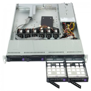 1u server chassis  single power redundant interchangeable with safety lock