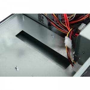 server chassis with keyboard, display and hot-swappable hard disk position