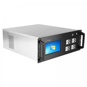 Dual-module 8-bay rackmount server chassis with display
