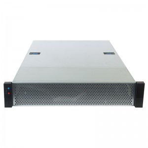 Two rows of 8 fans convenient press-type top cover 2U chassis in server