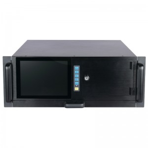 server chassis with keyboard, display and hot-swappable hard disk position