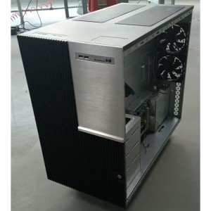 NAS tower server chassis with hot-swappable storage and all-flash backplane