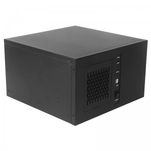 wall mount black micro MATX industrial pc case
