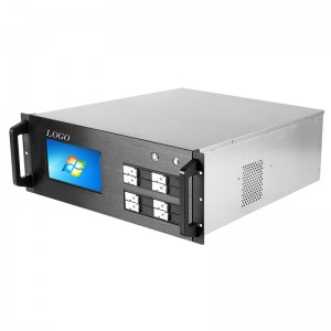 Dual-module 8-bay rackmount server chassis with display