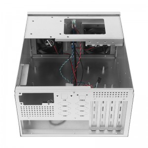 computer wall mount case all silver MATX suitable for small 1U power supply