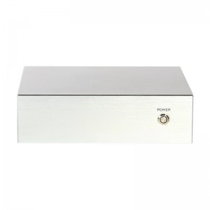 mini pc case ITX aluminum panel high gloss silver edge