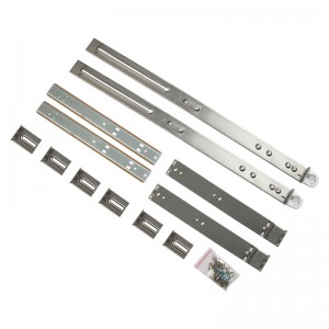 Server chassis rails 19 inches thickened for 1U long box linear friction slides