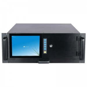 server chassis with keyboard, display and hot-swappable hard disk position