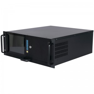 server chassis with keyboard, display and hot-swappable hard disk position