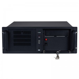 4U rack case, black, double-door design, 1.2mm thick.