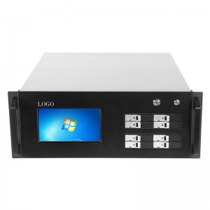 Dual-module 8-bay rackmount server chassis with display
