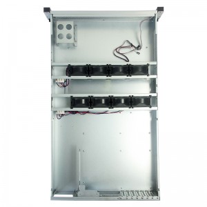 Two rows of 8 fans convenient press-type top cover 2U chassis in server