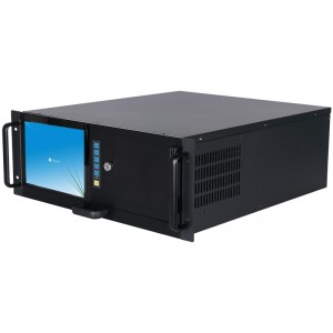 server chassis with keyboard, display and hot-swappable hard disk position