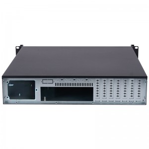 Industrial control chassis 2U450 rack-mounted atx network security computer high-gloss aluminum brushed panel