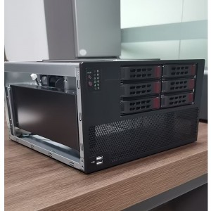 All-flash backplane with redundant power supply location storage server 6 slot NAS case