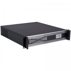 Industrial control chassis 2U450 rack-mounted atx network security computer high-gloss aluminum brushed panel