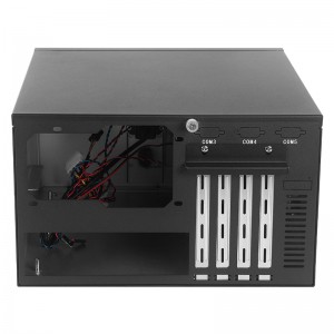 wall mount black micro MATX industrial pc case