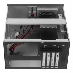 wall mount black micro MATX industrial pc case