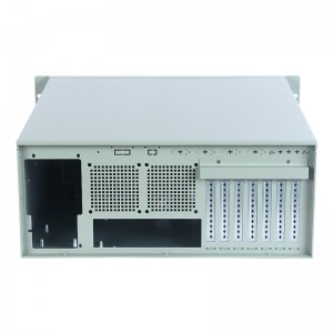 4u computer rack case 7 full-height PCI straight slots iron handle 7 3.5” HDD hard disk slots