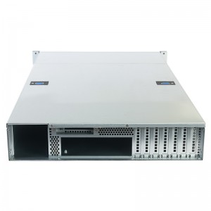 Two rows of 8 fans convenient press-type top cover 2U chassis in server