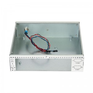 mini pc case ITX aluminum panel high gloss silver edge
