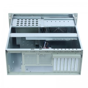 4u computer rack case 7 full-height PCI straight slots iron handle 7 3.5” HDD hard disk slots