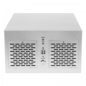 computer wall mount case all silver MATX suitable for small 1U power supply