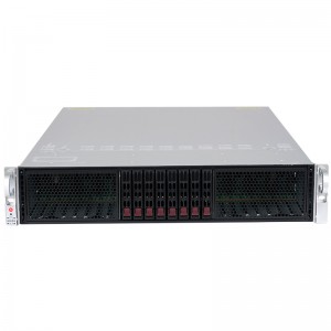 2U server chassis comes standard with 4 8038 hot-swappable fan backplanes supporting SATA/SAS/NVME