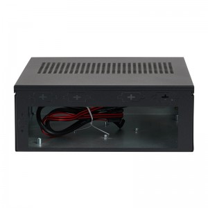 ITX mini PC case supports external power supply and features a high-gloss silver-edged aluminum panel.