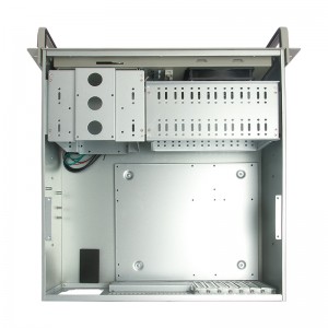 rack mount 4u case with keyboard lock switch, 9 3.5” hard drive bays and dual optical drive bays