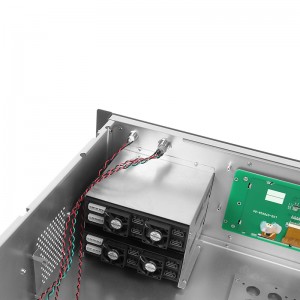 Dual-module 8-bay rackmount server chassis with display