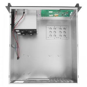Dual-module 8-bay rackmount server chassis with display