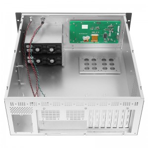 Dual-module 8-bay rackmount server chassis with display