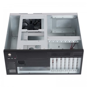 7120 Wall-Mounted Industrial Control Chassis with Black and Silver Dual-Color Spray Painting Process for Visual Inspection