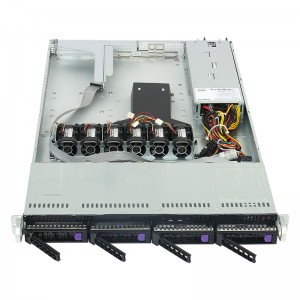 1u server chassis  single power redundant interchangeable with safety lock