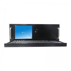 Server rack computer case portable with display and keyboard