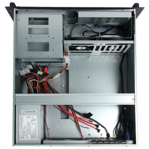 server chassis with keyboard, display and hot-swappable hard disk position